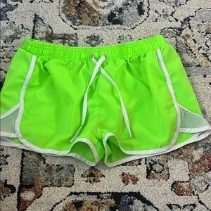 Neon Green Women's Athletic Shorts